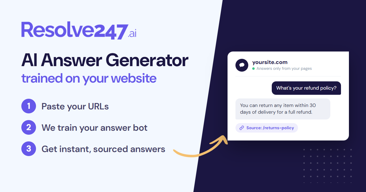 AI Answer Generator — generate instant, sourced answers from your website, free, no signup