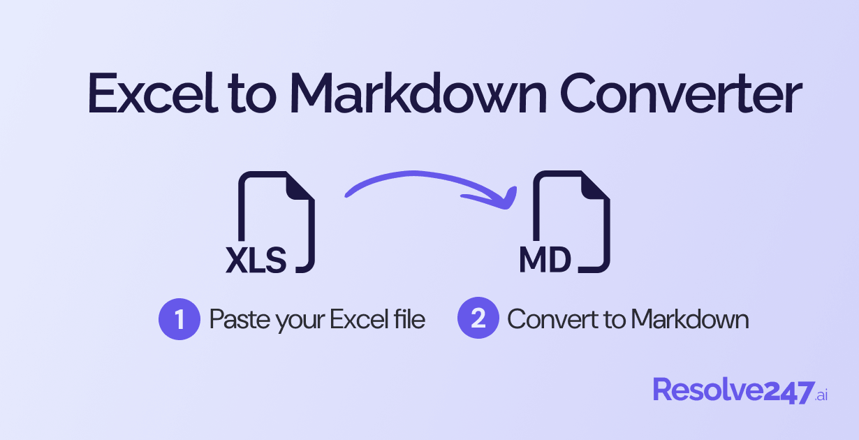 Excel to Markdown converter — free, no signup