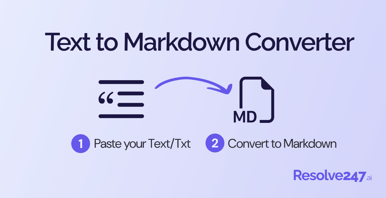 Text to Markdown converter — free, no signup