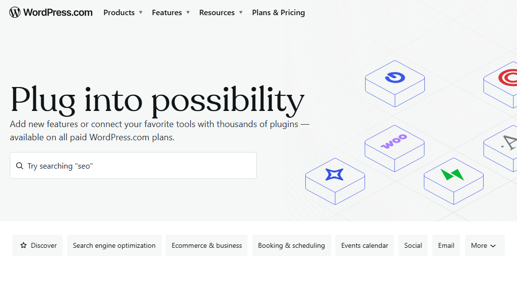 Screenshot of WordPress plugin marketplace