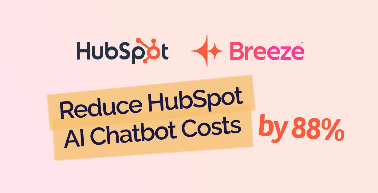 HubSpot and Breeze logos including subtitle of 88% cost reduction