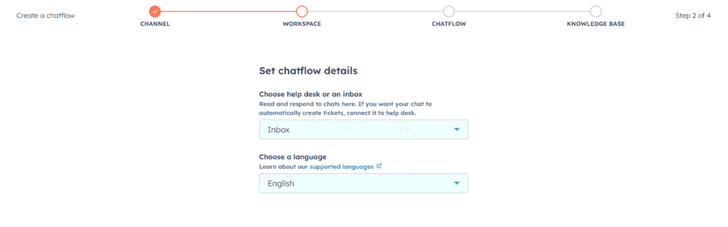 select your workspace