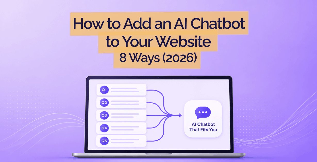 How to add an AI chatbot to your website: five questions matched to a chatbot