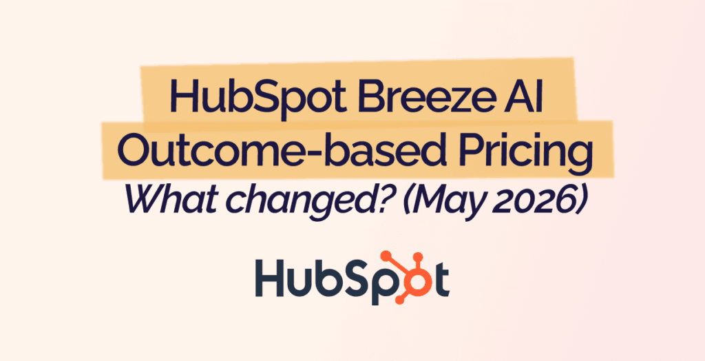 hubspot breeze outcome based pricing change title and logo