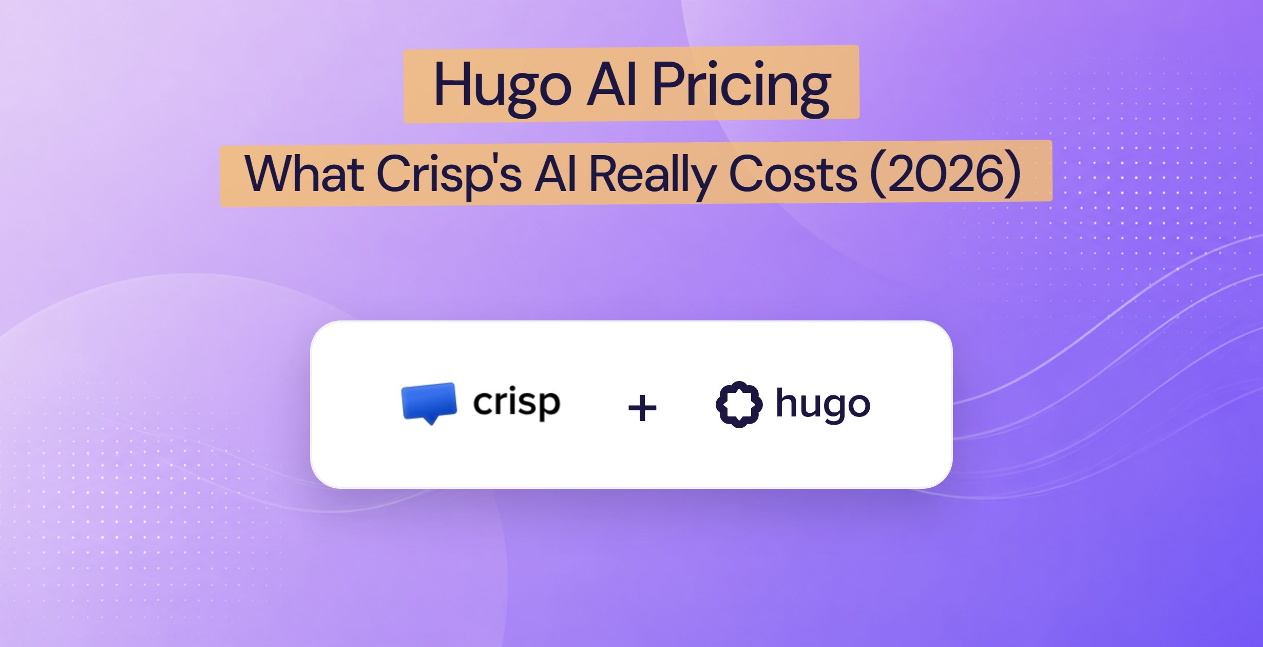 Crisp and Hugo logos together, reflecting that Hugo is Crisp's AI agent