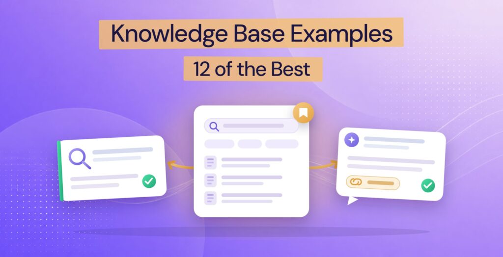 One organised knowledge base as a single source of truth, feeding both a self-service customer and an AI chatbot that answers